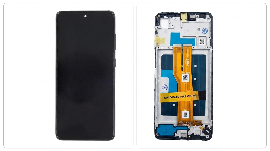 Modulo Samsung A07 con marco negro (ORIG)