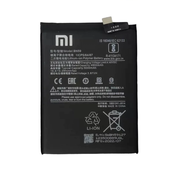 Bateria Xiaomi Redmi Note 10 4G / Note 10s BN59 Original