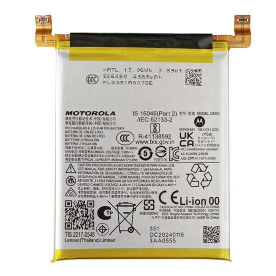 Bateria Motorola Edge 50 Pro QM45 Original (SERVICE PACK)