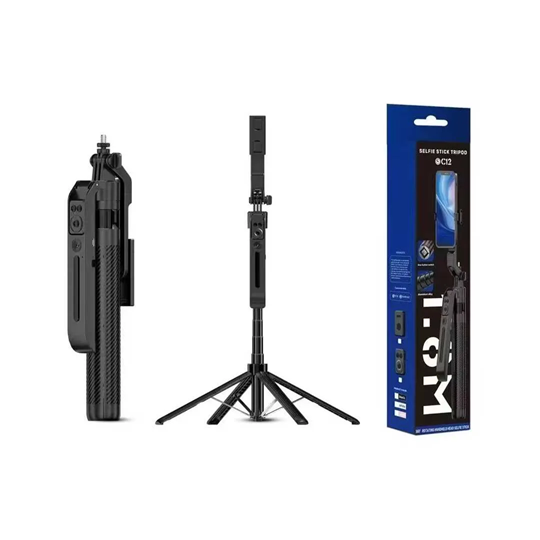 Cuadripode Baston Selfie Disparador Bluetooth con Seguimiento Facial 180cm 360° HX-ZJ6112