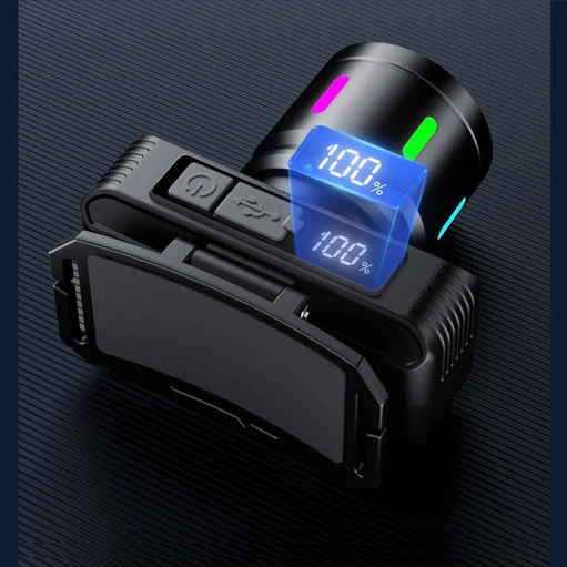 Linterna Minera Recargable 4 Modos con Sensor de Movimiento