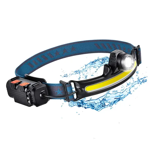 Linterna Minera Recargable Usb Cob + Led con Sensor de Movimiento W678-2