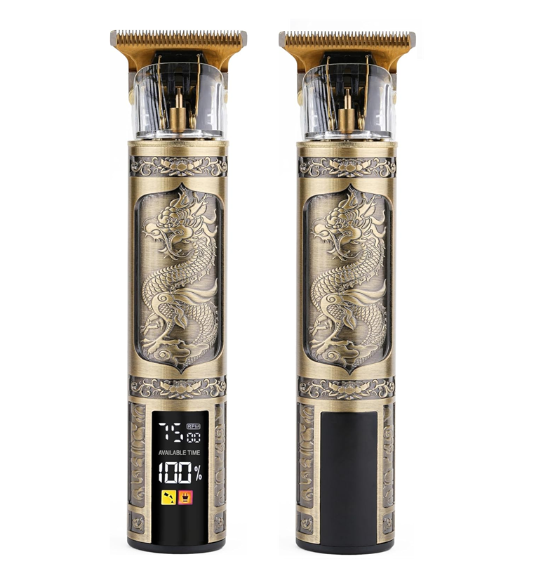 Corta Pelo Trimmer Afeitadora Inalambrica Recargable Usb con Display LPE004A (dragon)