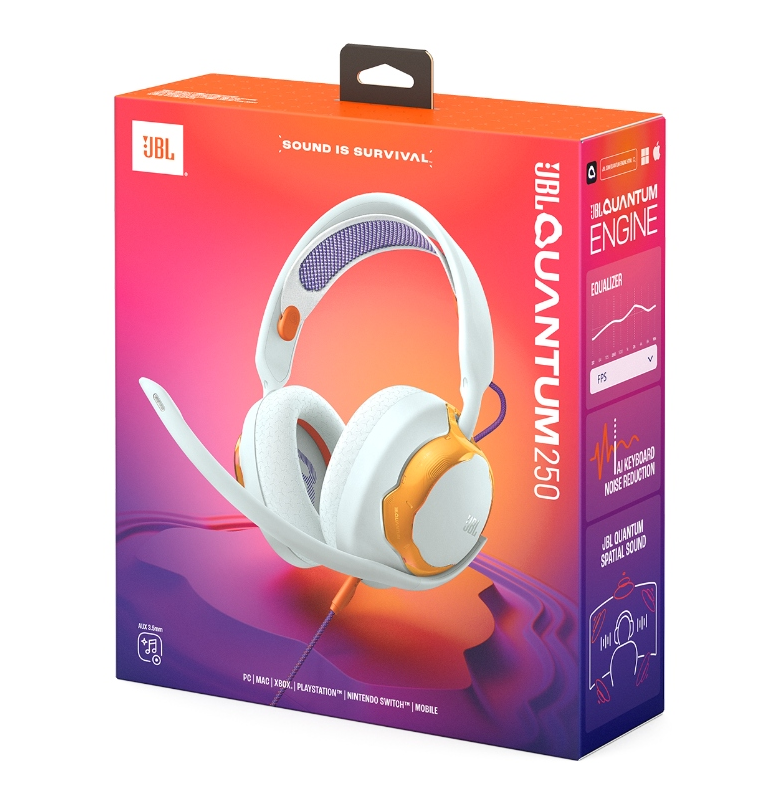 Auricular Gamer JBL Quantum 250 Blanco (ORIGINAL)