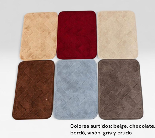Alfombra de Baño Felpudo Colores Surtidos (38x58cm) TH-218
