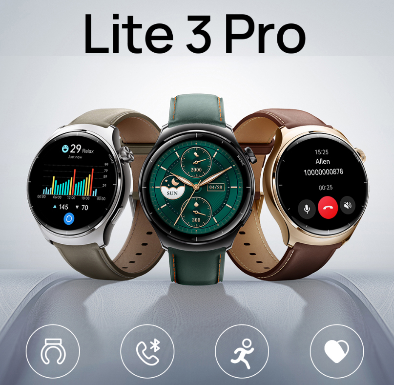 Reloj Pulsera Smartwatch Mibro Lite 3 Pro GPS XPAW019 1,39" Dorado-Marron