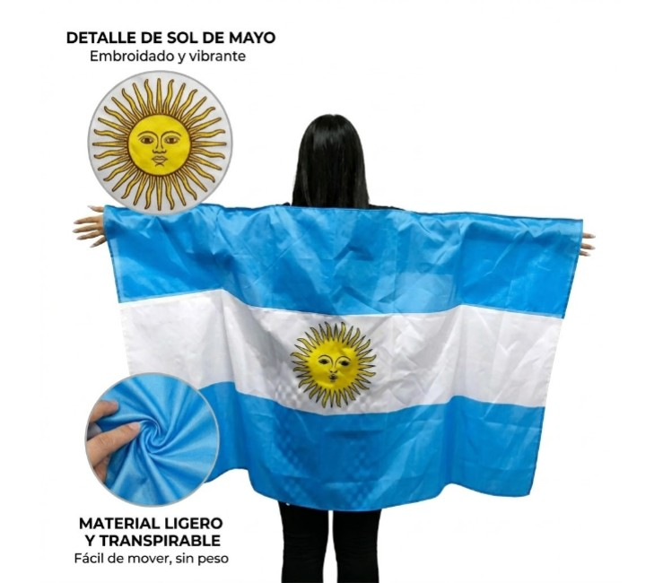 Capa Bandera Grande Argentina MUNDIAL 90X150cm