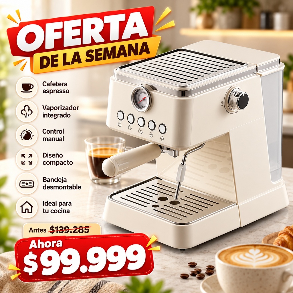 Cafetera Electrica Expreso Express Espuma Molido Vintage K-113633