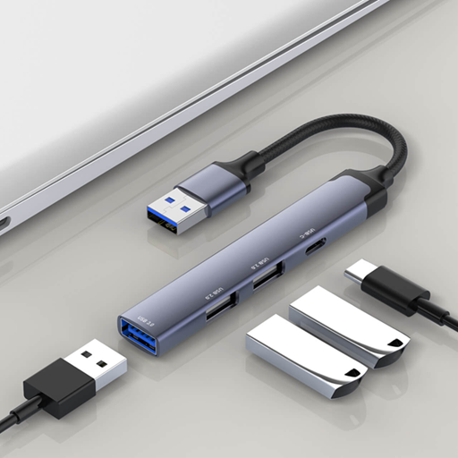 Hub 4 puertos Usb 3.0 + Doble usb 2.0 + PD LDNIO DS-44C