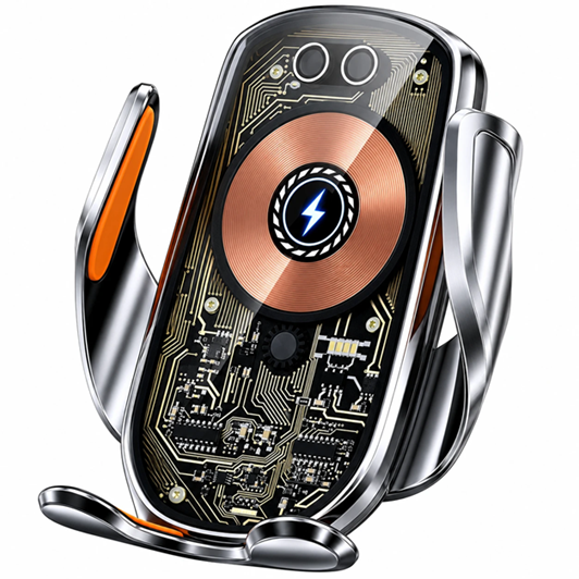 Soporte Universal de Celular o GPS Magnetico Auto Iman Regulable 66W QI JL-V6