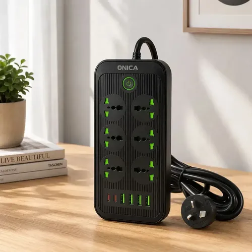 Zapatilla Toma Corriente 6 Tomas + 4 Usb A + 2 Usb C 2m BN0468
