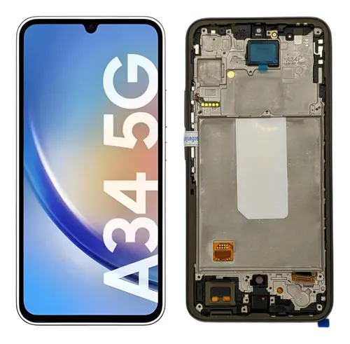 Modulo Samsung A34 4G / 5G con marco negro (OLED Gold Edition)