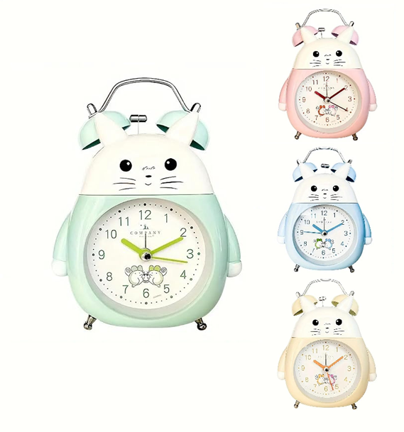 Reloj Despertador con Campanilla Gatito (11x13cm)