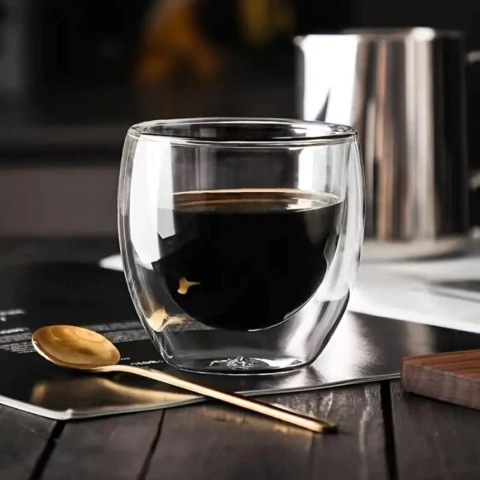 Vaso Doble Vidrio Transparente 150ml