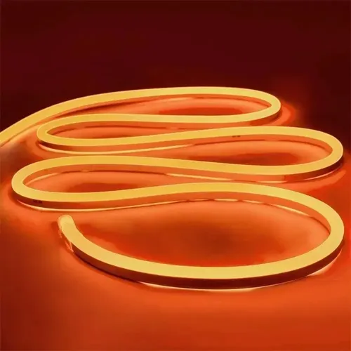 Kit Tira Led Neon Flexible con Fuente 5A 12v 5m Naranja