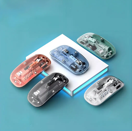 Mouse Inalambrico Transparente Recargable Bluetooth Seisa DN-K501