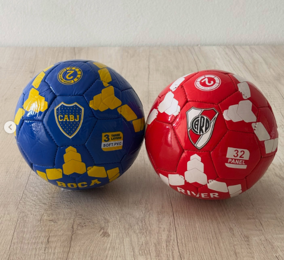 Pelota de Futbol N°5 River - Boca Hexagonos (sin garantia)