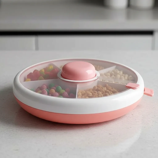 Contenedor Giratorio para Snack tipo Spinner (5 divisiones) 18cm