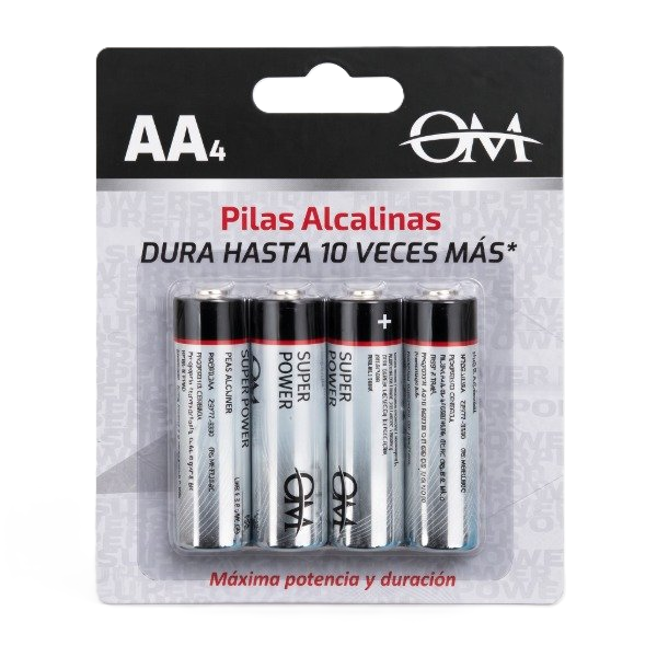 Pilas Alcalinas AA en Blister x4 Om