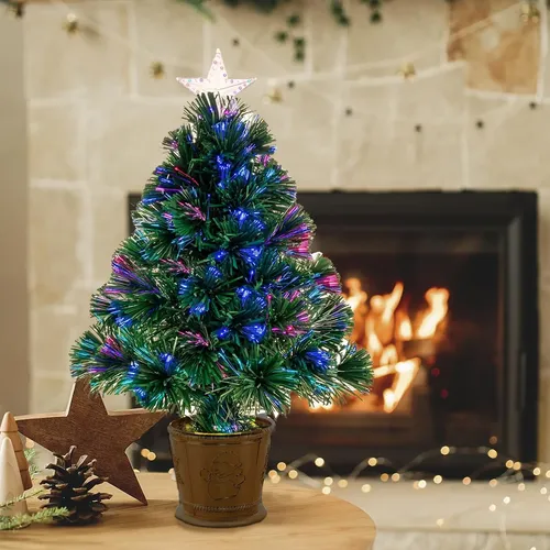 Arbol de Navidad Pino con Fibra Optica 60cm