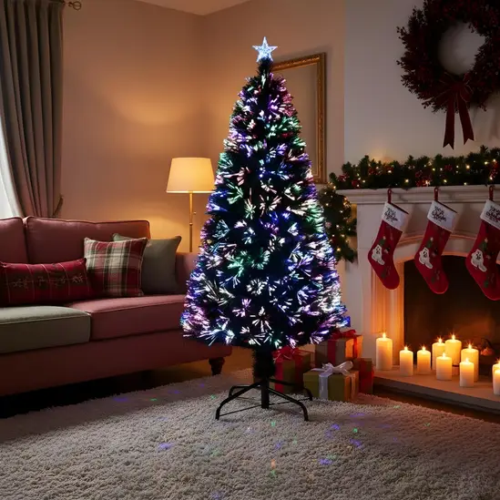 Arbol de Navidad Pino con Fibra Optica 90cm