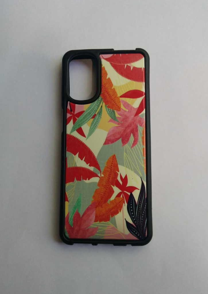 TPU Rigido estampado (Fb) Samsung A03 Hojas Naranjas