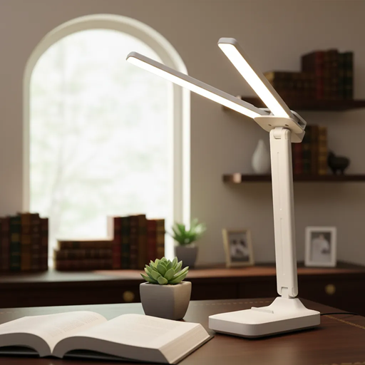 Lampara de Escritorio Led Rectangular Plegable Doble 20cm