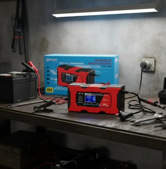 Cargador de Bateria Inteligente Reparador 12v 10A DT-10A