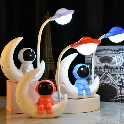 Lampara Velador Astronauta Recargable (2 intensidades)