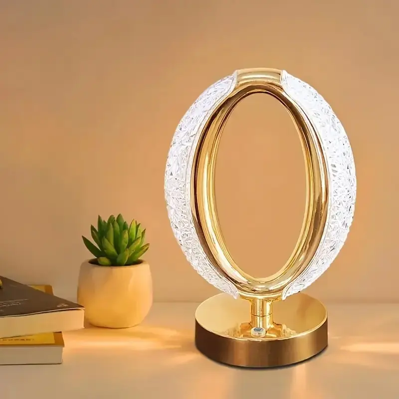 Lampara de Escritorio Led Velador Tactil Recargable Usb Acrilico (3 modos) y Regulador de Intensidad 21cm