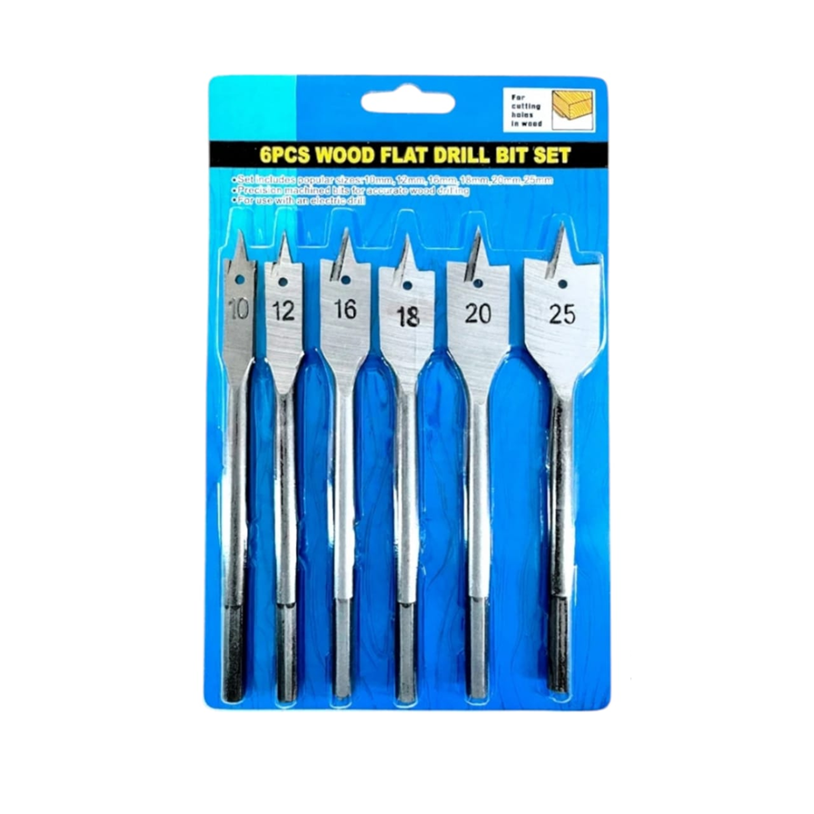 Set de Mechas Planas para Madera 6pcs