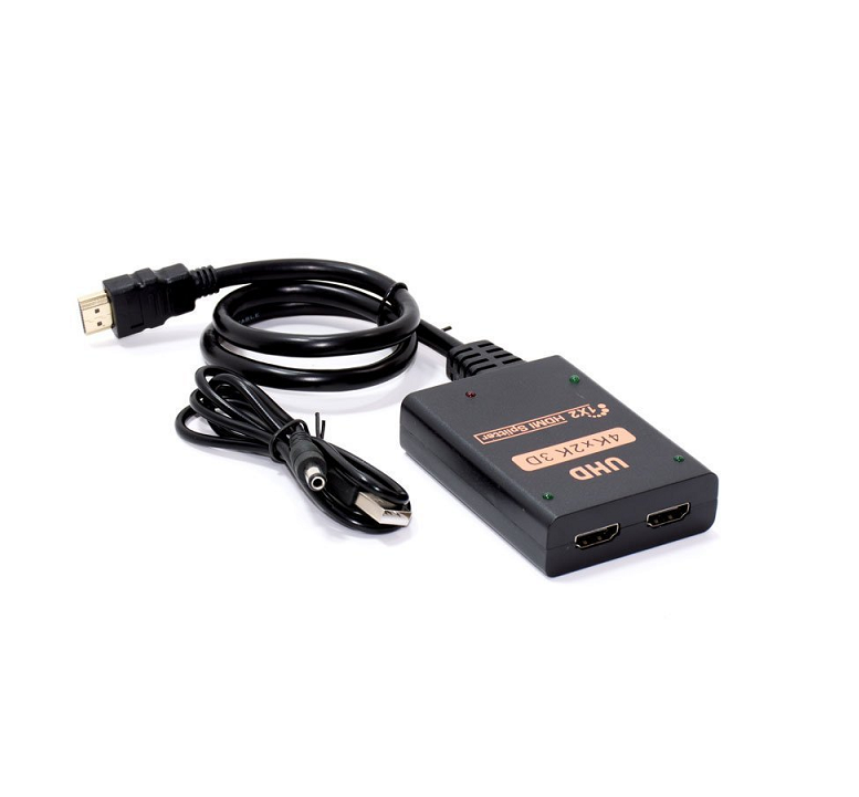 Splitter HDMI 1x2 1080P compatible 3D 4K x 2K con Cable Hdmi