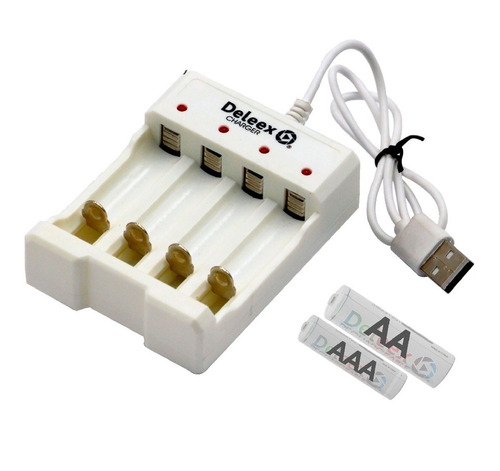 Cargador de pilas USB AA / AAA DX-060