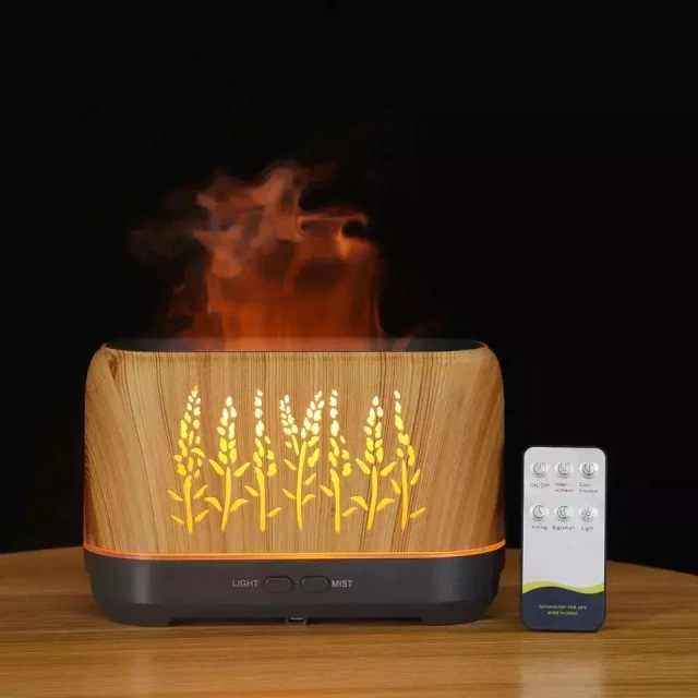 Aromatizador Humidificador Ultrasonico con Luz simil Fuego Grande