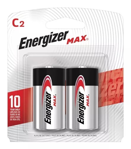 Pack 2 Pilas Alcalinas Energizer Tamaño C (mediano)