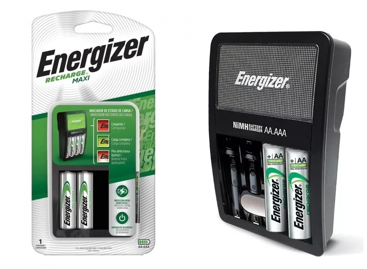 Cargador Maxi de Pilas Energizer AA y AAA con 2 pilas AA