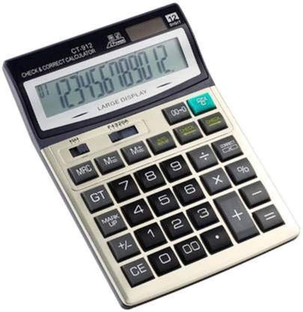 Calculadora Grande 12 Digitos CT-912 Solar