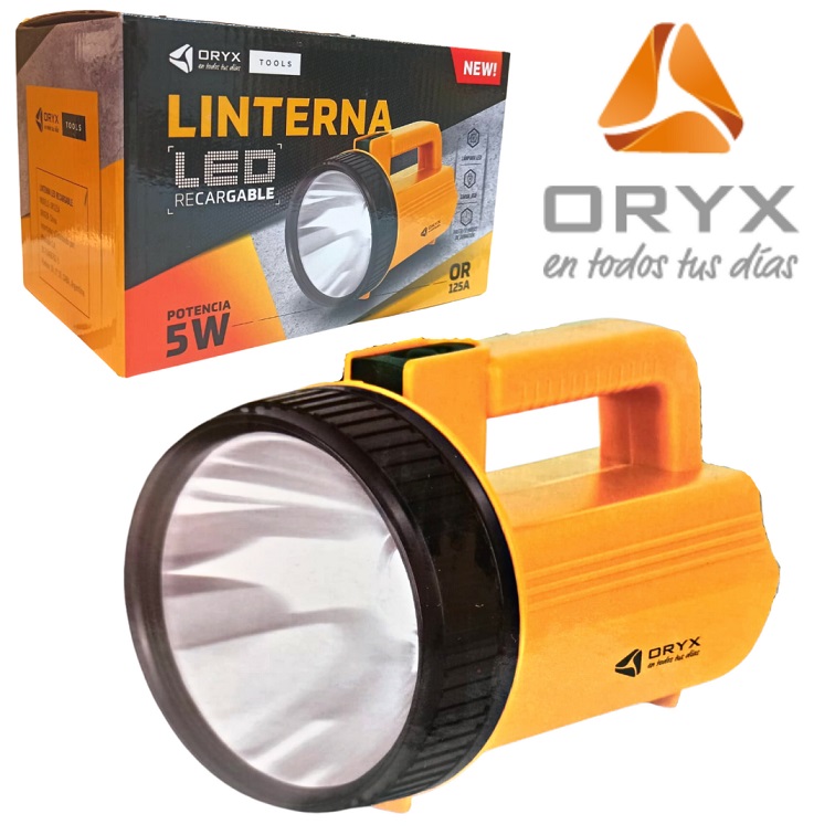 Linterna Recargable Led Busca Huellas Orix 5W