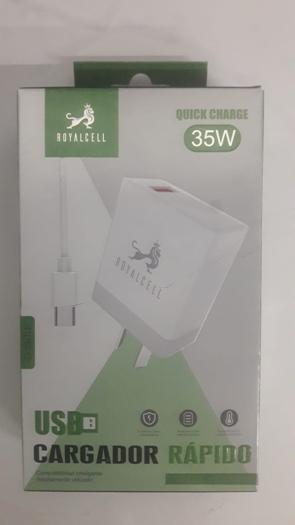 Kit Cargador 2 en 1 Tipo C Carga Rapida 35W Royalcell