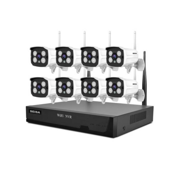 Kit de Seguridad Wireless Dvr Hdmi + 8 Camaras Full Hd 1080P