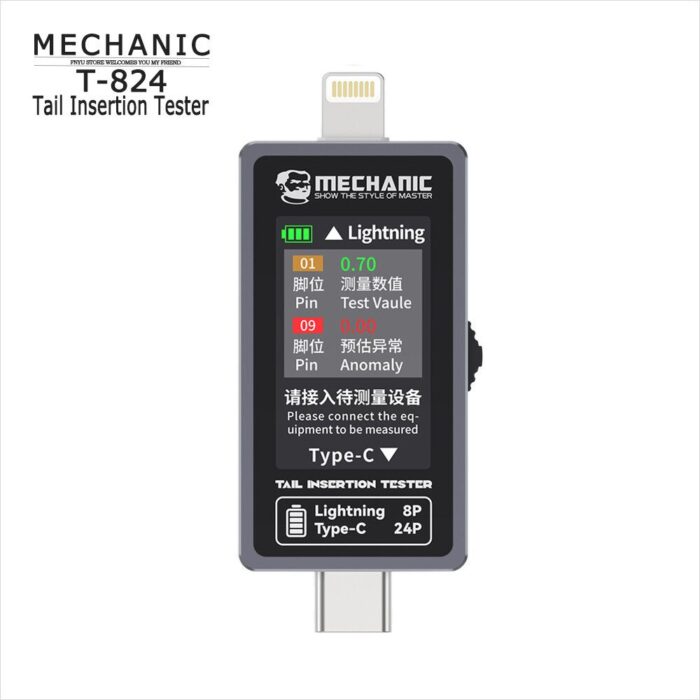 Doc test Detector de Inserción de Pin de Carga Mechanic T-824