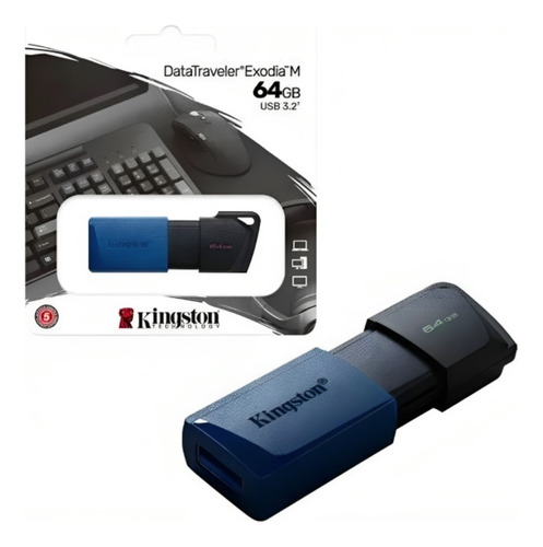 Pendrive 64gb Kingston DataTraveler Exodia M 3.2