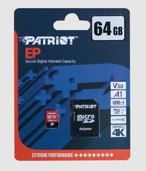 Micro SD 64gb Patriot clase 10 EP V30