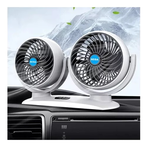 Ventilador de Auto 12v / 24v Doble Turbina 6&quot; 360° SQ-X788