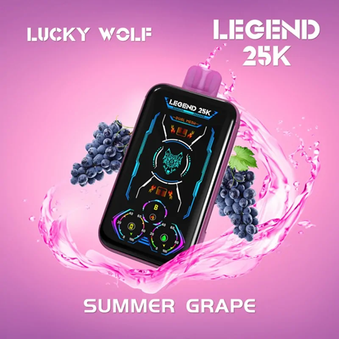 Vaper Vapeador Electronico Lucky Wolf 25000 Puff (Uva)