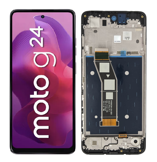 Modulo Motorola G24 con marco, buzzer, parlante, flex botones Original (RN)