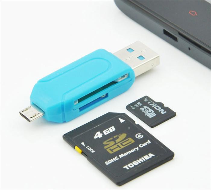 Adaptador OTG mas lector de micro SD - SD