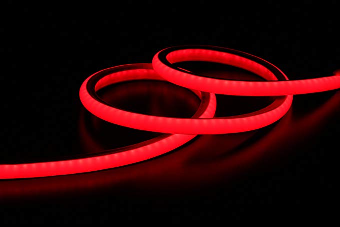 Kit Tira Led Neon Flexible con Fuente 3A 12v 5m Rojo
