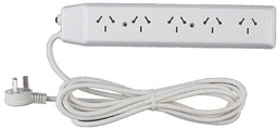 [1390] Zapatilla Toma Corriente con Interruptor Sicilia, 5 Tomas, 3Mts