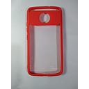 [101365] TPU Blando transparente borde rojo Motorola Moto E4